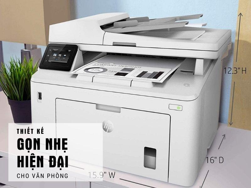 Thiết kế hiện đại, gọn nhẹ của máy in HP M227fdw