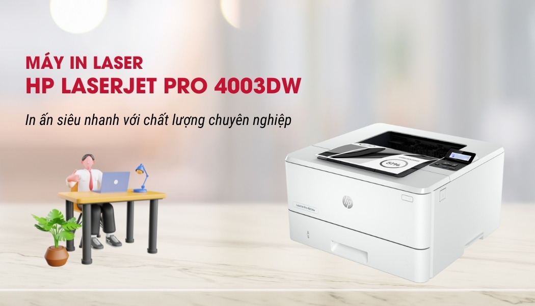 tổng quan máy in laser HP LaserJet Pro 4003w