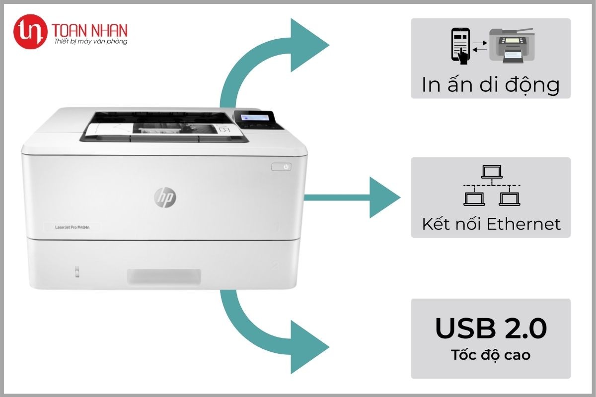 kết nối máy in HP M404dn