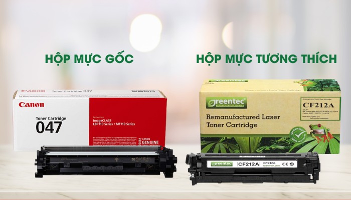 hộp mực gốc và hộp mực tương thích