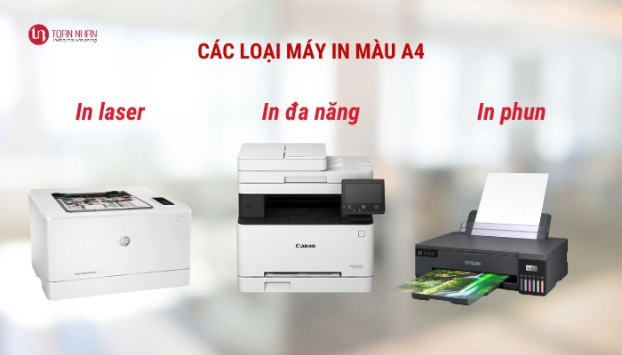 Các loại máy in màu a4