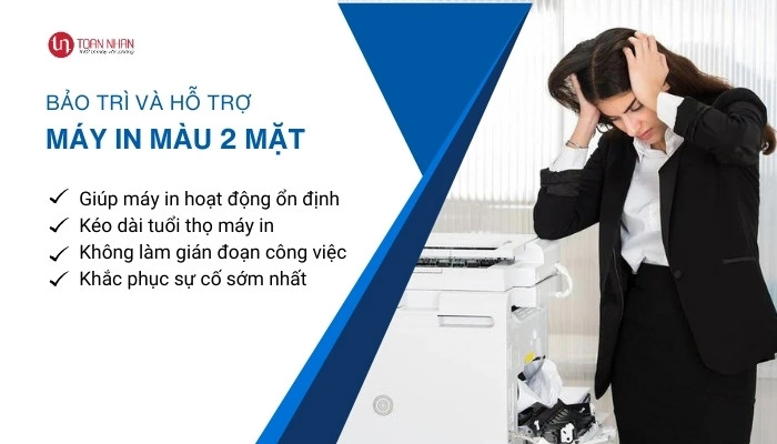 bảo trì và hỗ trợ máy in màu 2 mặt