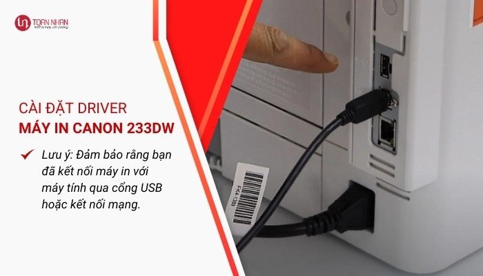 lưu ý cài đặt driver máy in canon 233dw