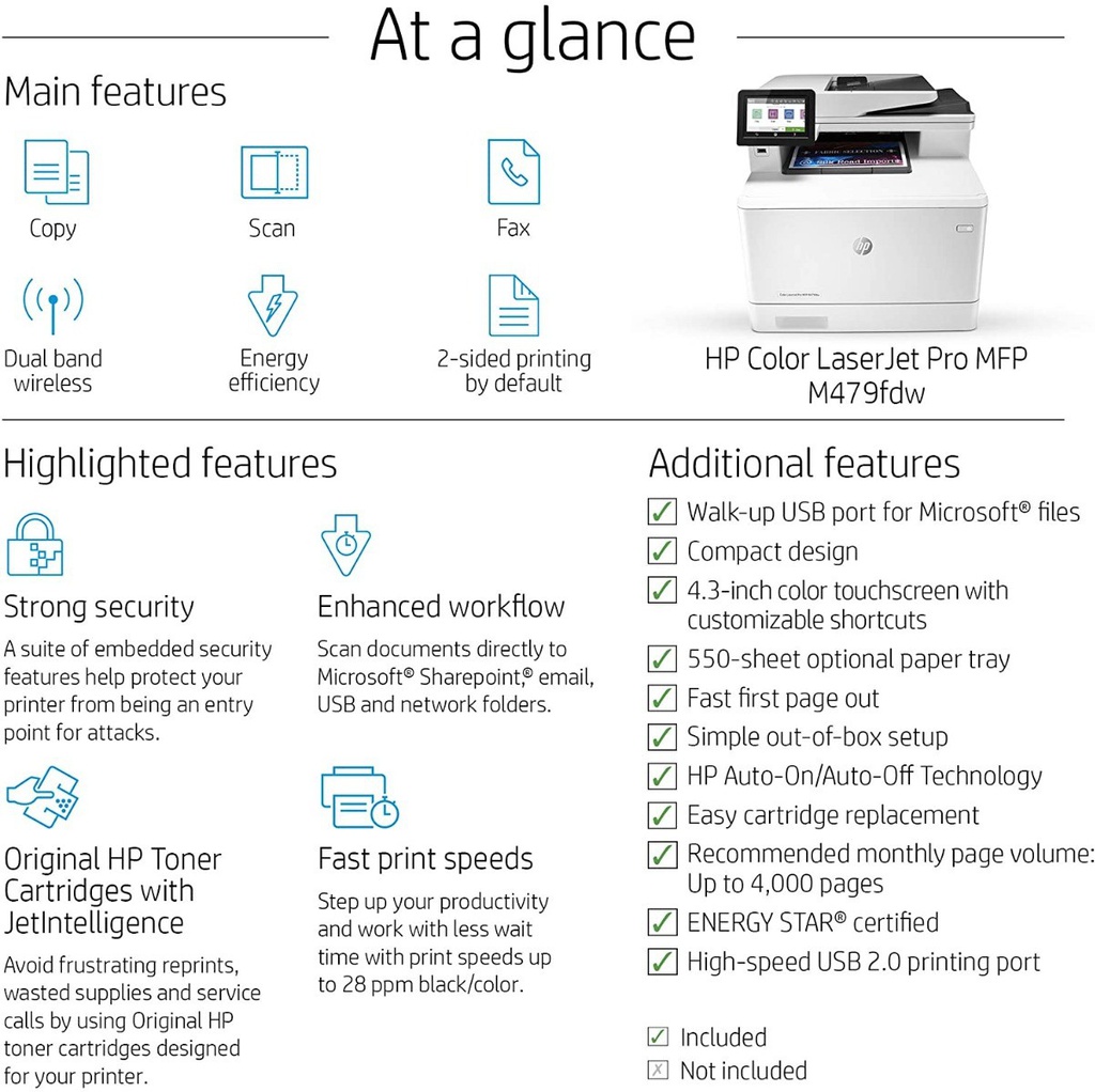Máy in laser màu đa chức năng HP M479FDW 4
