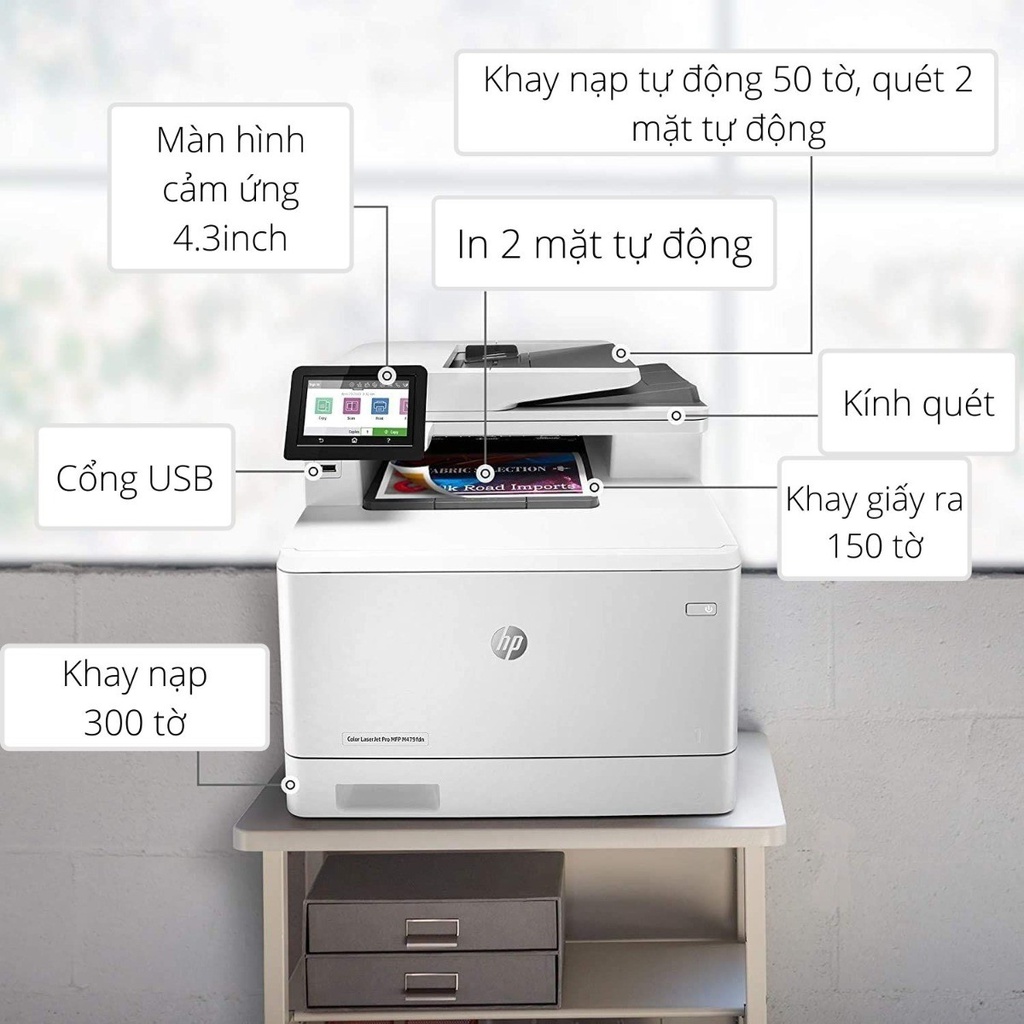 Máy in laser màu đa chức năng HP M479FDW 6