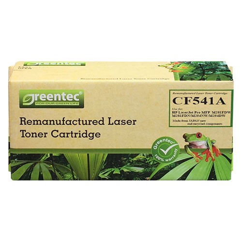 Hộp mực thay thế Greentec CF541A (xanh) hiệu suất cao, tương thích cho máy in HP 