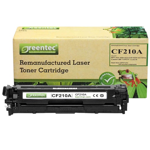 [CAR-GT-CF210A] Hộp mực thay thế Greentec CF210A (đen) hiệu suất cao, tương thích cho máy in HP 