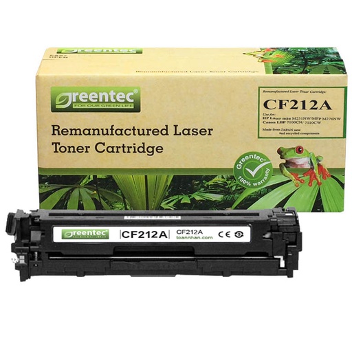 [CAR-GT-CF212A] Hộp mực thay thế Greentec CF212A (vàng) hiệu suất cao, tương thích cho máy in HP 
