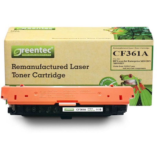 [CAR-GT-CF361A] Hộp mực thay thế Greentec CF361A (xanh) hiệu suất cao, tương thích cho máy in HP 