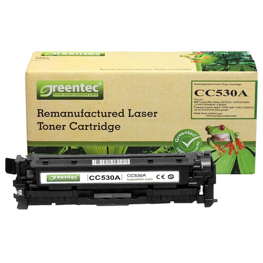 [CAR-GT-CC530A] Hộp mực thay thế Greentec CC530A (đen) hiệu suất cao, tương thích cho máy in HP 