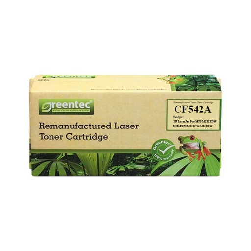 [CAR-GT-CF542A] Hộp mực thay thế Greentec CF542A (vàng) hiệu suất cao, tương thích cho máy in HP 