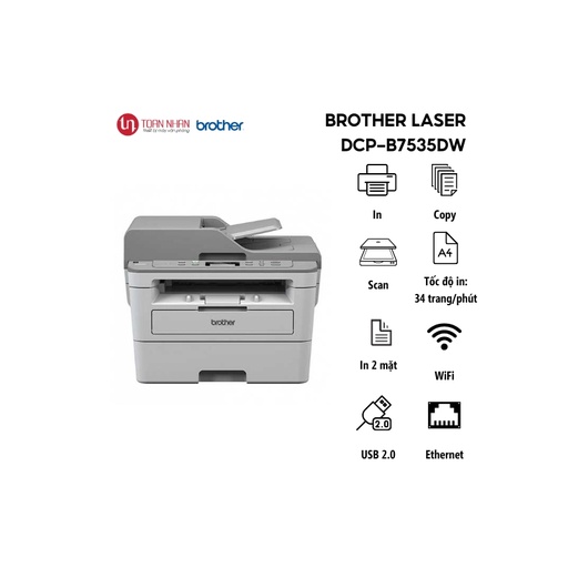 [PRT-BRLJ-B7535DW] Máy in laser đa năng Brother DCP-B7535DW
