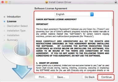 cài đặt driver máy in Canon trên MacOs 4