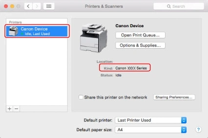 thiết lập cài đặt driver máy in canon trên macos 1